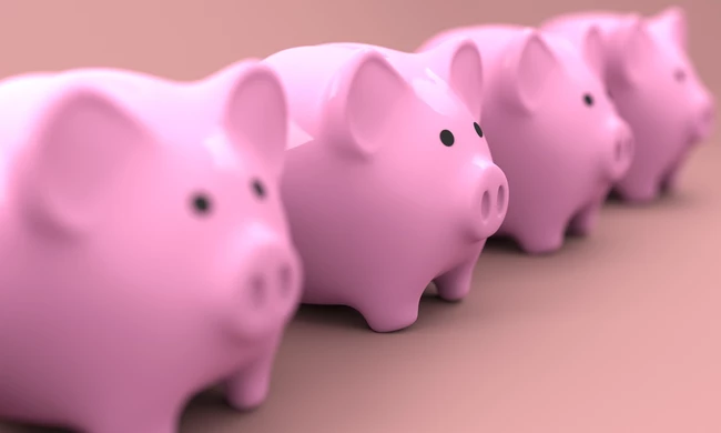 pink money boxes